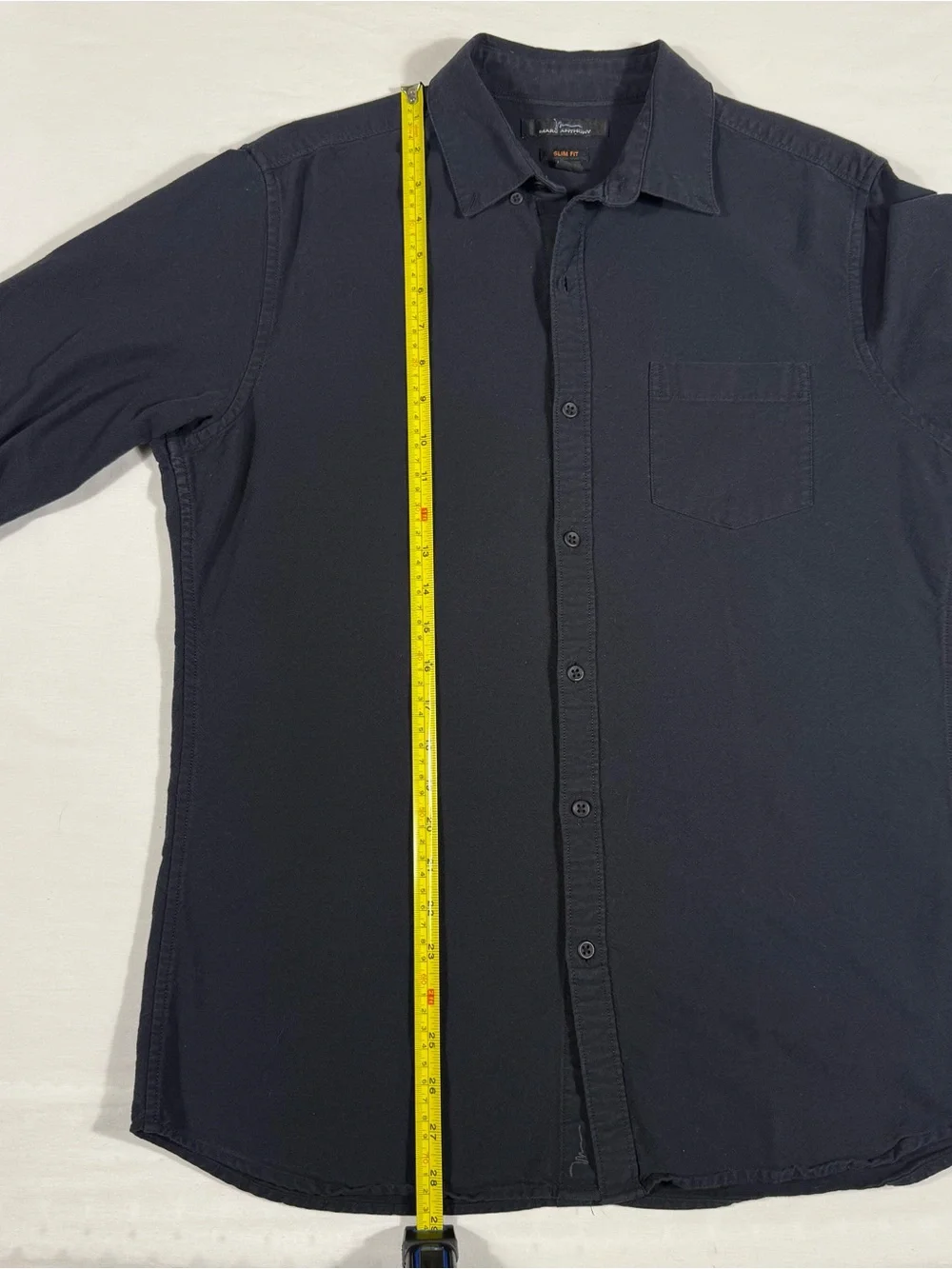 Marc Anthony Men's Slim Fit Long Sleeve Black Shirt - Size M Button Down Cotton - Picture 10 of 12